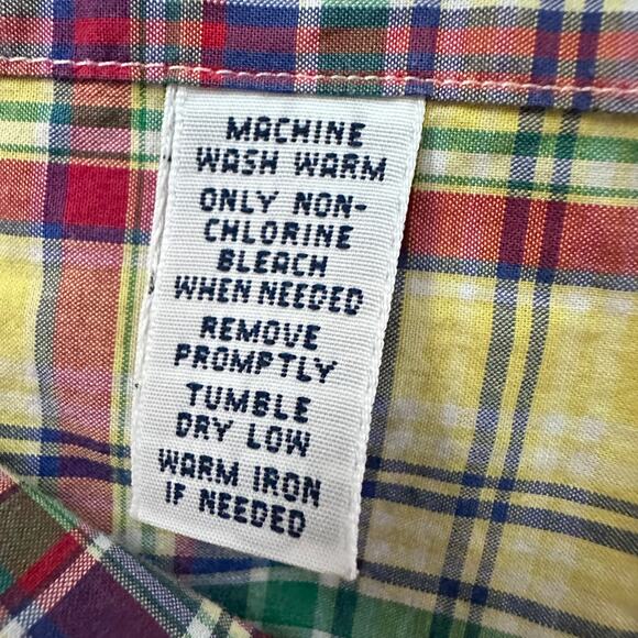 Ralph Lauren Classic Fit Mens Plaid Shirt XXL Short Sleeve Preppy Button Front - Picture 9 of 10
